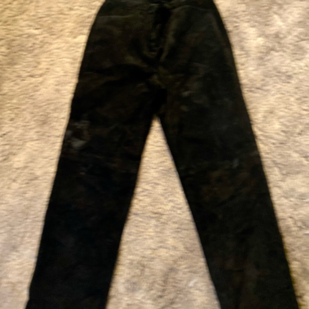 Size small black suede leather